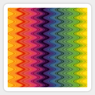 Rainbow waves pattern vertical Sticker